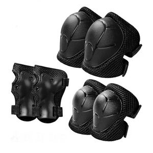 Amazon Kids Black Protective Knee Elbow Wrist Pads Set